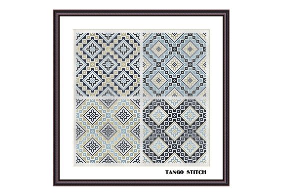 A Professional Review: Beige Cross Stitch Ornament Pattern for Business