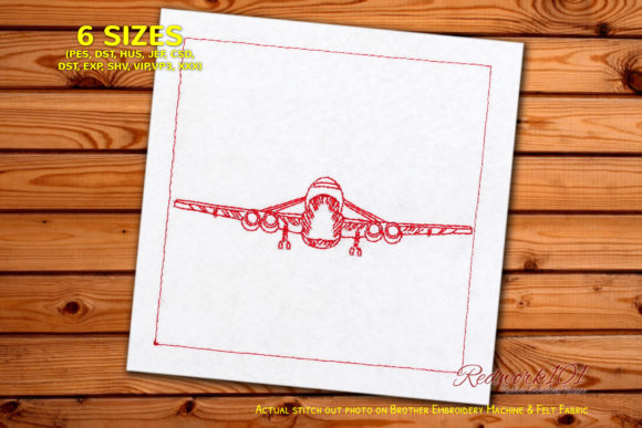 An Embroidery Designer's Review of Front View of Airplane for Seasonal Products