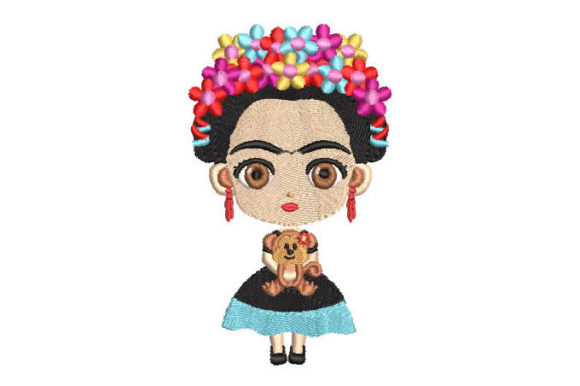 Colorful Girl Woman Embroidery Design Review