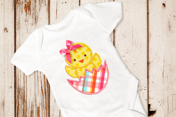 Easter Chick Embroidery Design for Boutique Apparel
