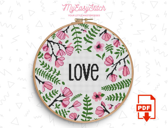 Love Cross Stitch Pattern: A Versatile Heart for Holiday Crafting